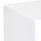 Tavolino bianco design moderno 50x50cm Terry Big, made in Italy Viadurini