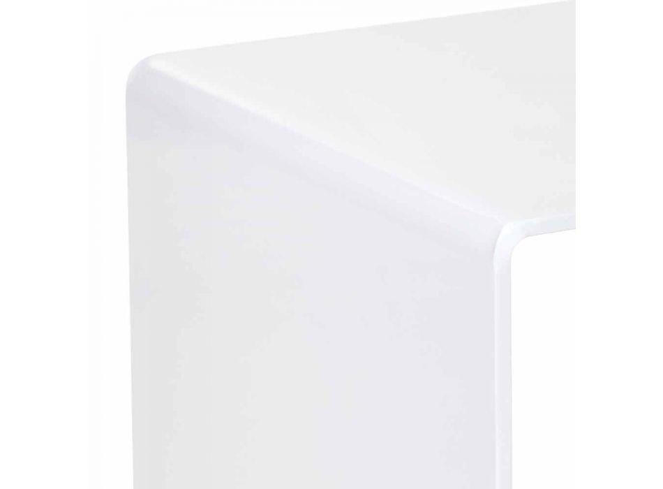 Tavolino bianco design moderno 50x50cm Terry Big, made in Italy Viadurini