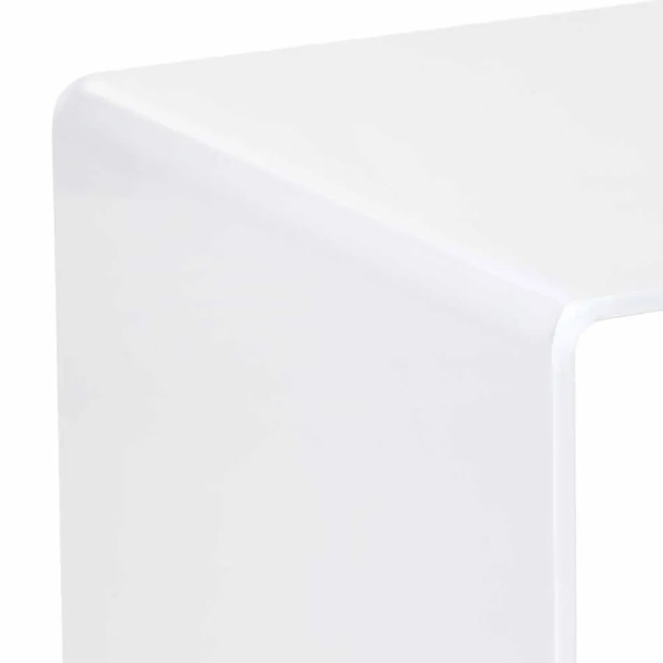 Tavolino bianco design moderno 50x50cm Terry Big, made in Italy Viadurini