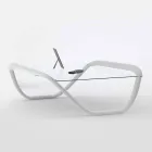 Tavolino bianco design moderno in vetro e Adamantx® Continuum Viadurini