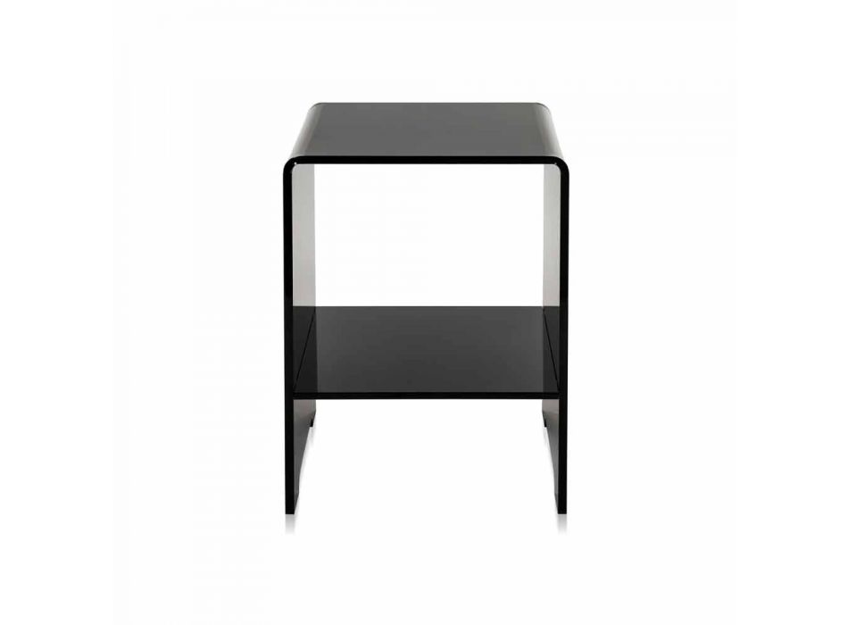 Tavolino / comodino nero design moderno Mimi, made in Italy Viadurini