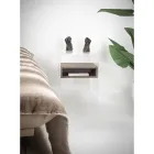 Tavolino Comodino Riciclabile in Plexiglass Trasparente e Legno - Pascoli Viadurini