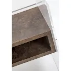 Tavolino Comodino Riciclabile in Plexiglass Trasparente e Legno - Pascoli Viadurini