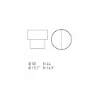 Tavolino Comodino Rotondo di Design Moderno in Legno Bordeaux o Blu - Vinnie Viadurini