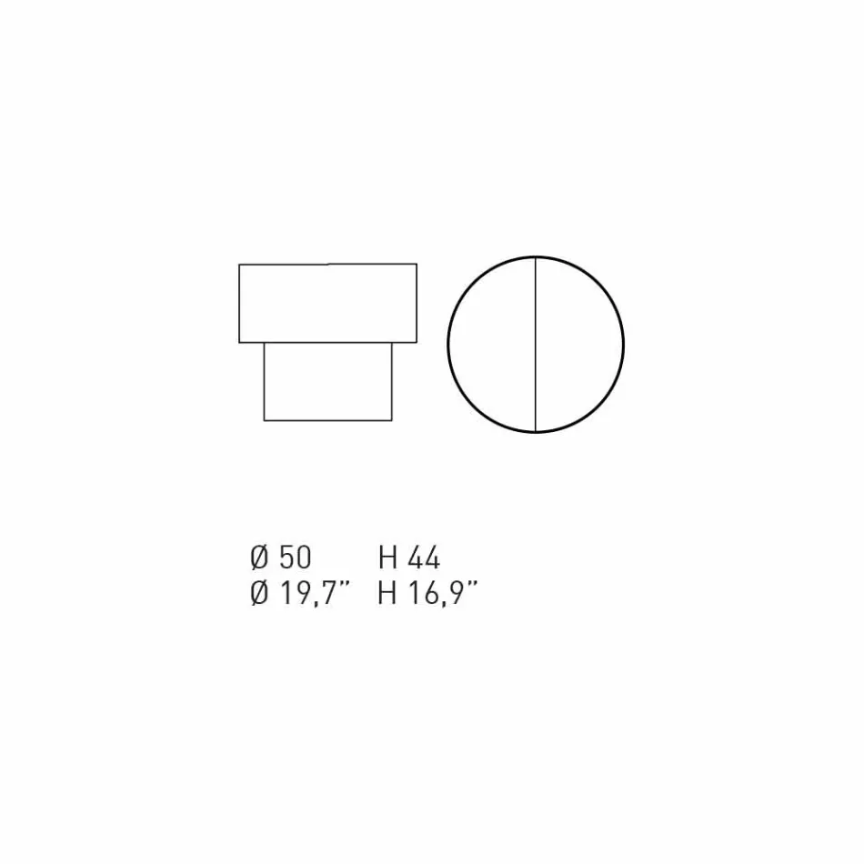 Tavolino Comodino Rotondo di Design Moderno in Legno Bordeaux o Blu - Vinnie Viadurini