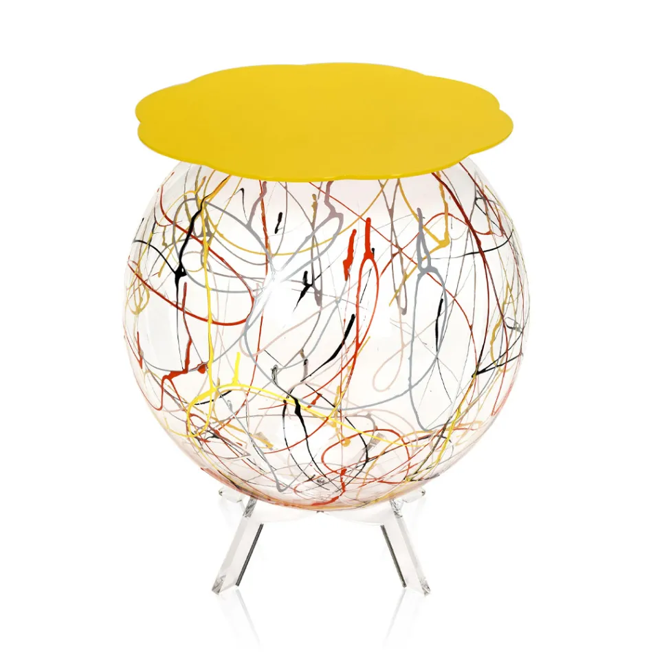 Tavolino Comodino Versatile in Plexiglass Colorato Riciclabile - Paolone Viadurini