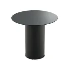 Tavolino con Base in Metallo e Piano Ø45 cm in Specchio o Vetro - Flaminia Viadurini