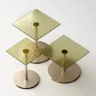 Tavolino con Piano Quadrato in Vetro o Metallo Realizzato in Italia - Anakin Viadurini