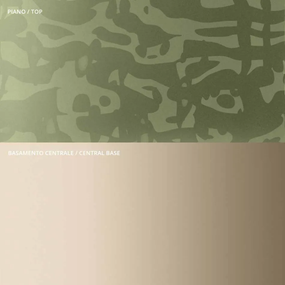 Tavolino con Piano Rotondo in Vetro o Metallo Realizzato in Italia - Anakin Viadurini