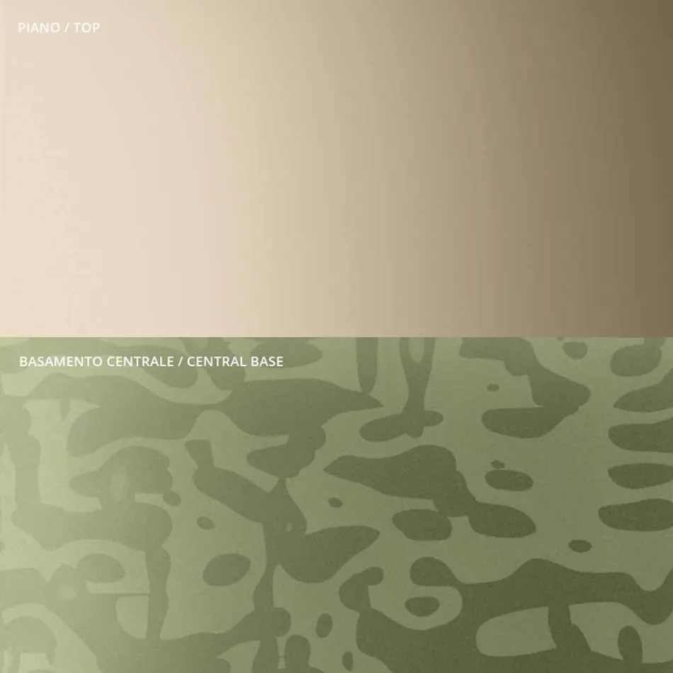 Tavolino con Piano Rotondo in Vetro o Metallo Realizzato in Italia - Anakin Viadurini