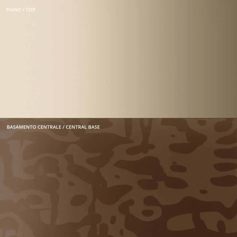 Tavolino con Piano Rotondo in Vetro o Metallo Realizzato in Italia - Anakin Viadurini