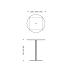 Tavolino con Piano Rotondo in Vetro o Metallo Realizzato in Italia - Anakin Viadurini