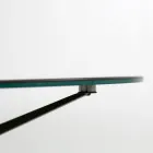 Tavolino con Piano Rotondo Realizzato in Grès Made in Italy - Siste Viadurini