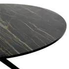 Tavolino con Piano Rotondo Realizzato in Grès Made in Italy - Siste Viadurini