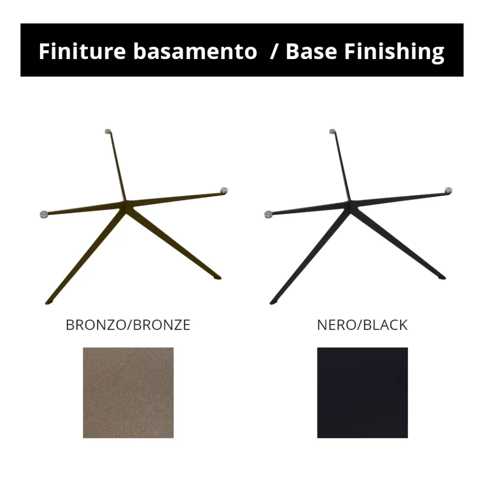 Tavolino con Piano Rotondo Realizzato in Vetro Made in Italy - Siste Viadurini