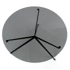 Tavolino con Piano Rotondo Realizzato in Vetro Made in Italy - Siste Viadurini