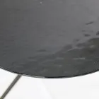 Tavolino con Piano Rotondo Realizzato in Vetro Made in Italy - Siste Viadurini