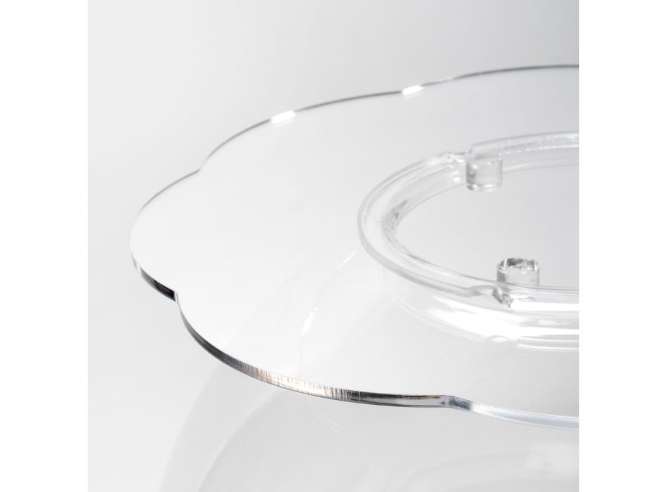 Tavolino Contenitore Multiuso in Plexiglass Trasparente Made in Italy - Scar Viadurini