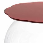 Tavolino / contenitore tondo rosso Biffy,design moderno made in Italy Viadurini