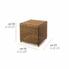 Tavolino da Appoggio Alto da Giardino in Rattan Sintetico Intrecciato - Yves Viadurini