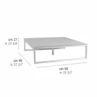 Tavolino da Appoggio per Esterni Design Quadrato 2 Dimensioni 3 Finiture - Julie Viadurini