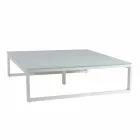 Tavolino da Appoggio per Esterni Design Quadrato 2 Dimensioni 3 Finiture - Julie Viadurini