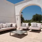 Tavolino da Appoggio per Esterni Design Quadrato 2 Dimensioni 3 Finiture - Julie Viadurini