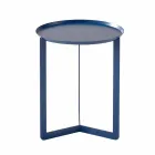 Tavolino da Caffè da Salotto Esterno Design Tondo in Metallo Colorato - Stephane Viadurini