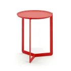 Tavolino da Caffè da Salotto Esterno Tondo in Metallo Made in Italy - Stephane Viadurini