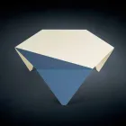 Tavolino da caffè di design in metallo bicolore tagliato laser Ruche Viadurini