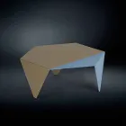 Tavolino da caffè di design in metallo bicolore tagliato laser Ruche Viadurini