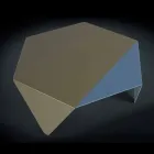 Tavolino da caffè di design in metallo bicolore tagliato laser Ruche Viadurini