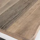 Tavolino da Caffè in Acciaio e Piano in Legno di Acacia Homemotion - Zalma Viadurini