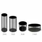 Tavolino da Caffè in Cristallo Forgiato e Metallo Made in Italy - Montebianco Viadurini