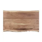 Tavolino da Caffè in Legno Lavorato a Mano e Acciaio Homemotion - Tancredi Viadurini