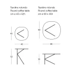 Tavolino da Caffè in Metallo Colorato di Alta Qualità Made in Italy - Olesya Viadurini