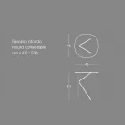 Tavolino da Caffè in Metallo Tondo, Design in Vari Colori e 2 Misure - Olesya Viadurini