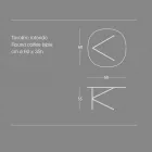 Tavolino da Caffè in Metallo Tondo, Design in Vari Colori e 2 Misure - Olesya Viadurini