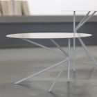 Tavolino da Caffè in Metallo Tondo, Design in Vari Colori e 2 Misure - Olesya Viadurini