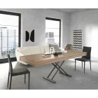 Tavolino da Caffè Moderno Trasformabile in Legno e Metallo Made in Italy - Fabio Viadurini