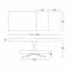 Tavolino da Caffè Moderno Trasformabile in Legno e Metallo Made in Italy - Fabio Viadurini