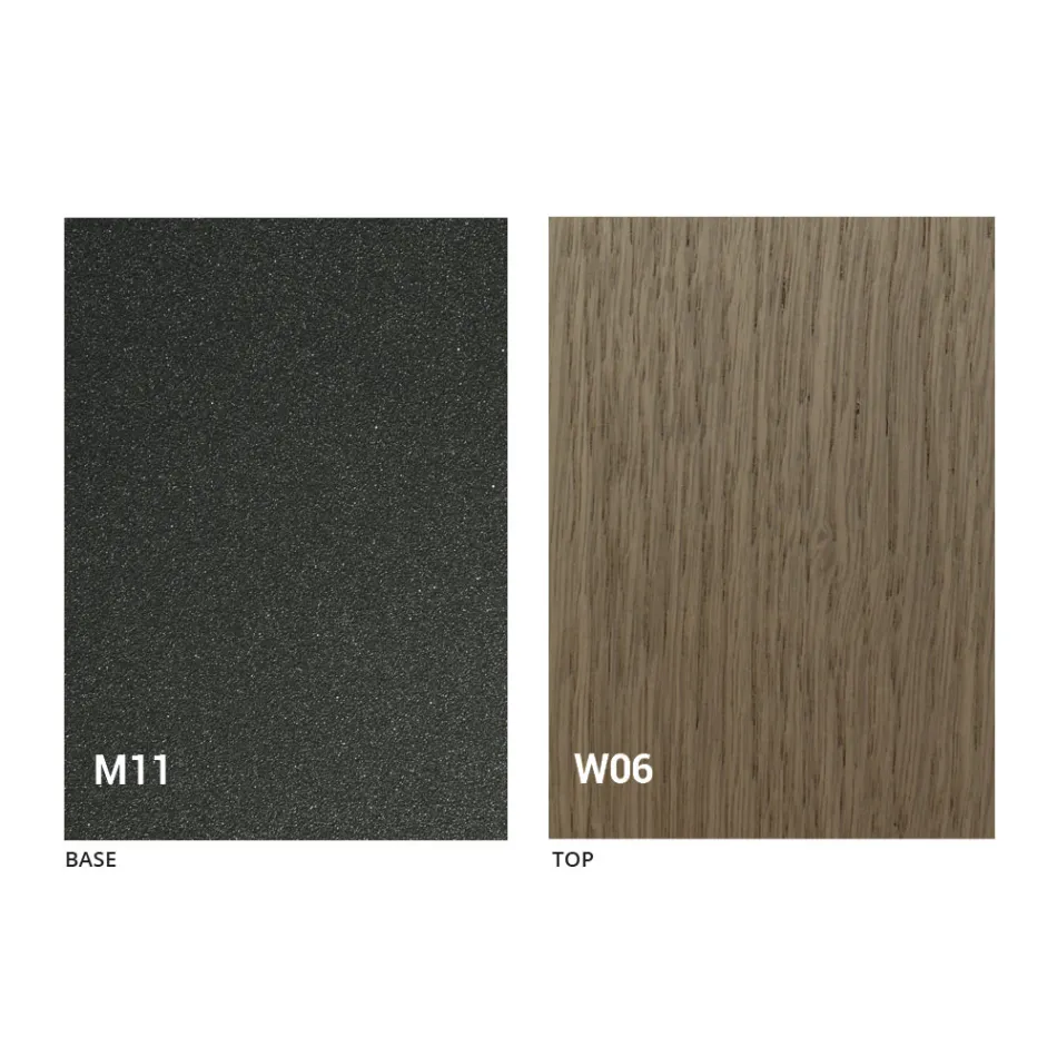 Tavolino da Caffè Moderno Trasformabile in Legno e Metallo Made in Italy - Fabio Viadurini