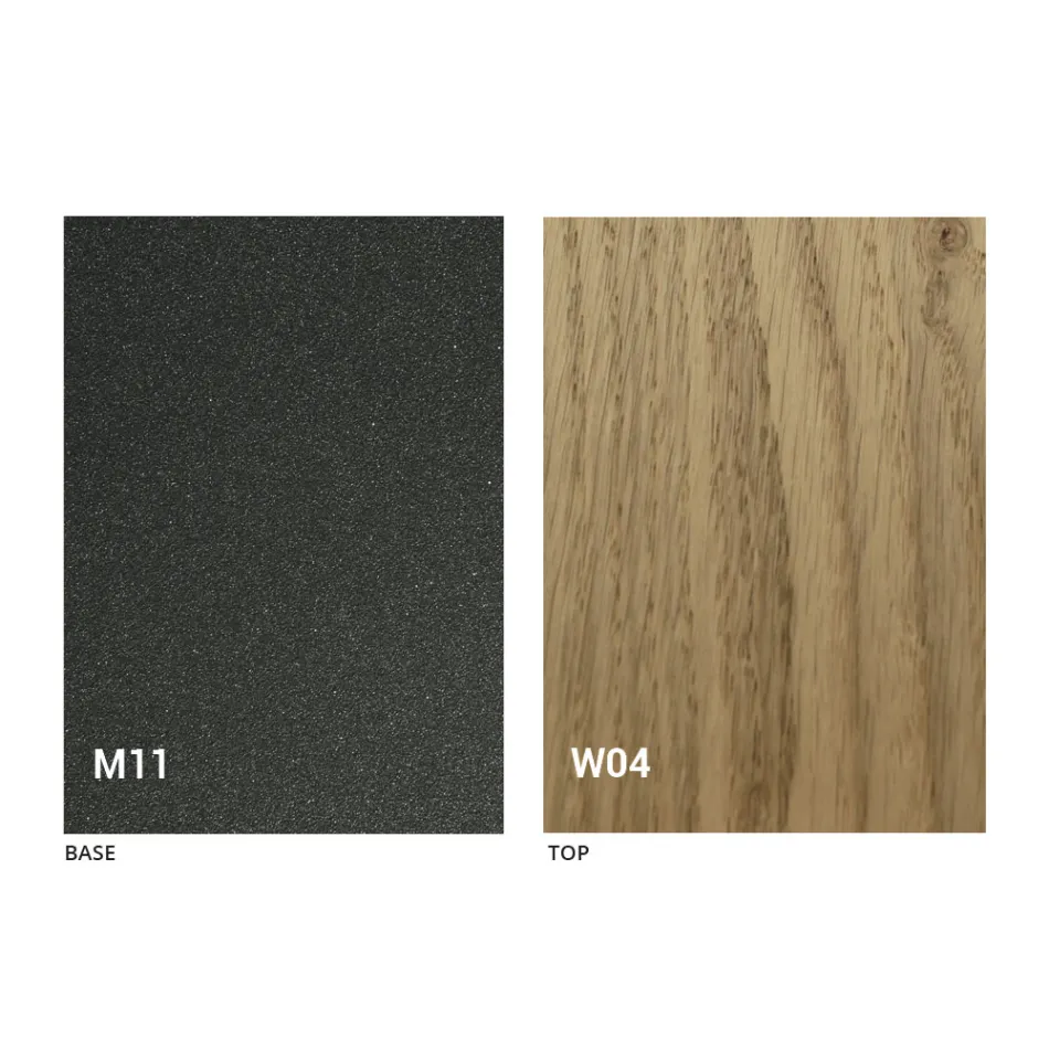 Tavolino da Caffè Moderno Trasformabile in Legno e Metallo Made in Italy - Fabio Viadurini