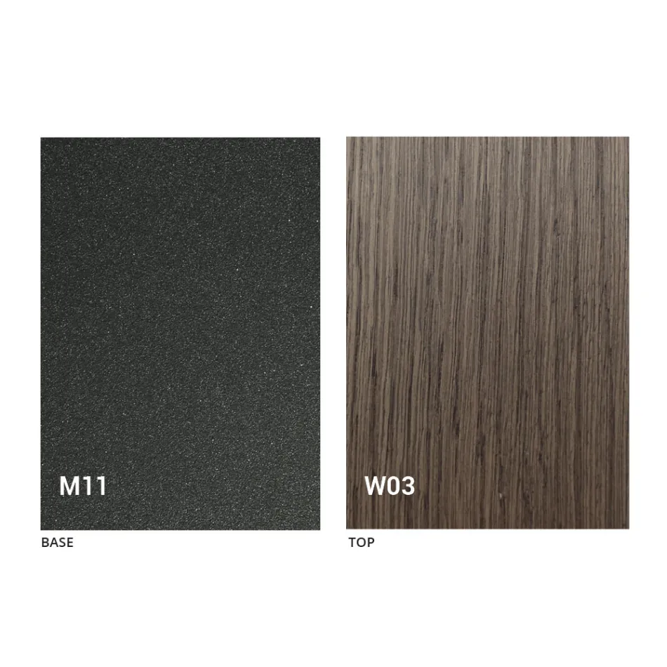 Tavolino da Caffè Moderno Trasformabile in Legno e Metallo Made in Italy - Fabio Viadurini