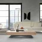 Tavolino da Caffè Moderno Trasformabile in Legno e Metallo Made in Italy - Fabio Viadurini