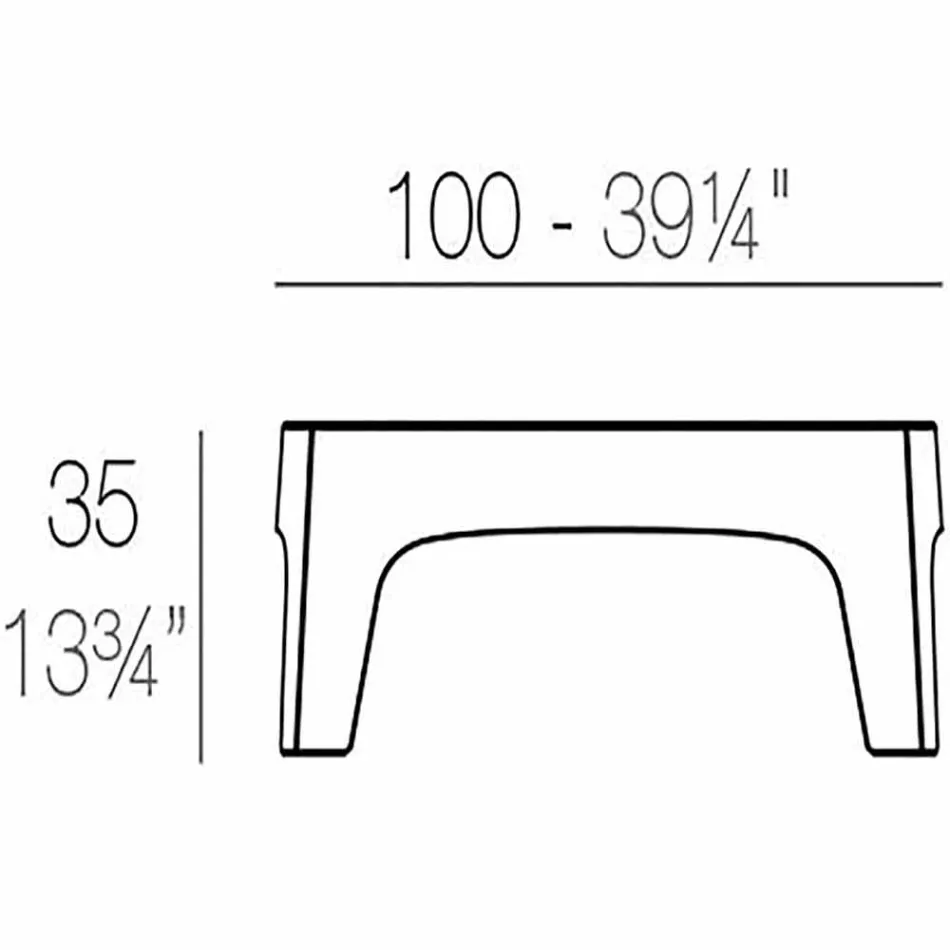 Tavolino da caffè per esterno Solid by Vondom in polipropilene Viadurini
