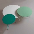 Tavolino da Caffè per il Salotto di Design Rotondo Moderno Colorato - Boogie