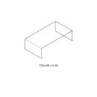 Tavolino da Caffè Rettangolare in Vetro Extrachiaro Made in Italy – Nodino Viadurini