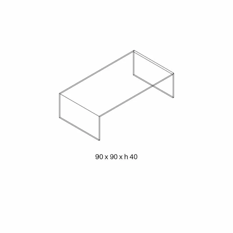 Tavolino da Caffè Rettangolare in Vetro Extrachiaro Made in Italy – Nodino Viadurini