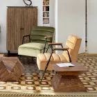 Tavolino da Caffè Salotto in Legno Sheesham Piramidale Homemotion - Torrice Viadurini